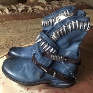New A.S.98 distressed leather boots Size 38/8,5